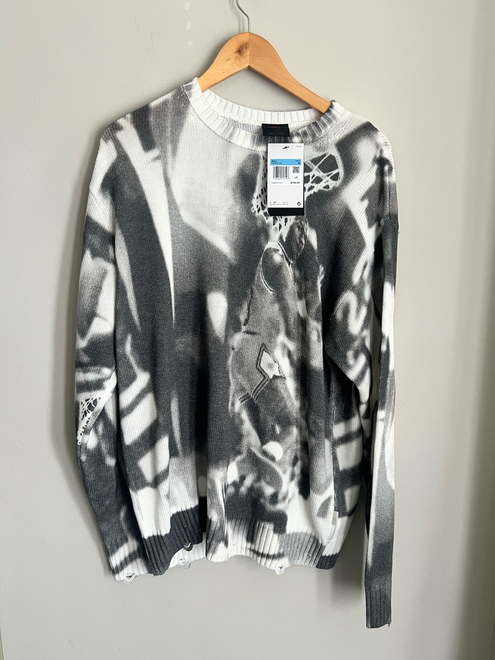 AIR JORDAN Men’s Knit Crew Sweater Oversized Heavyweight Size M